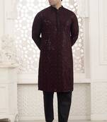 Arruga stylish black sequins kurta pajama