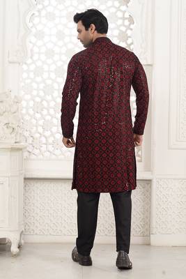 Arruga stylish black sequins kurta pajama 3