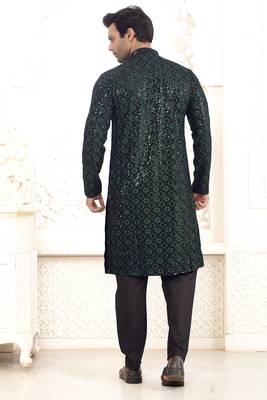 Arruga stylish black sequins kurta pajama 2