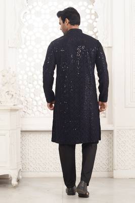 Arruga stylish black sequins kurta pajama 2