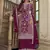 Mulberry wine color net embroidery salwar suit
