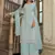 Light sky blue net embroidery salwar suit