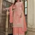 Peach net embroidery salwar suit