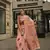 Peach Color Woven Silk Blend Saree