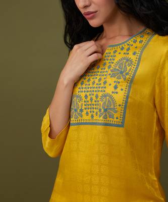 Yellow printed tunic 5