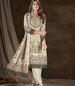 Premium muslin digital print embaroidery with hand work kurti