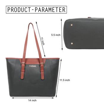 Women Green Premium Office Geniune Tote Bag 3