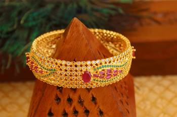 Gold platted cz kada 2