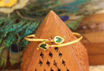 Kerala style gold platted palakka kada 1