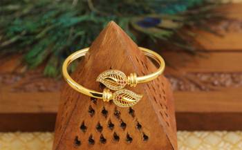 Gold platted cz designer kada 1