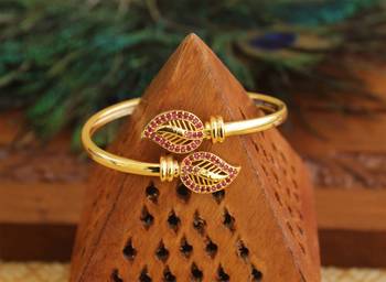 Gold platted cz designer kada 1