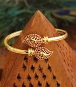 Gold platted cz designer kada