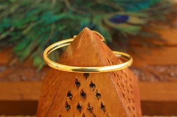 Gold platted cz designer kada 3