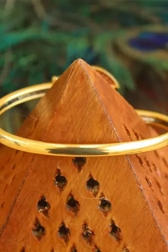 Gold platted cz designer kada