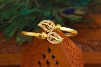Gold platted cz designer kada 1