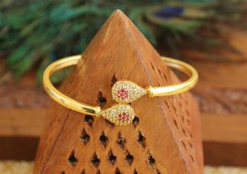 Gold platted cz designer kada 1