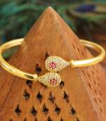 Gold platted cz designer kada