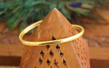 Gold platted cz designer kada 3