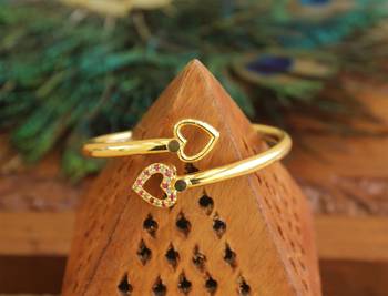Gold platted cz designer kada 1