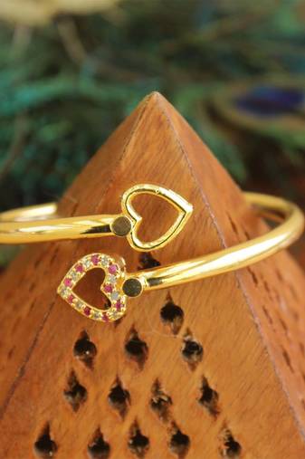 Gold platted cz designer kada