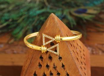 Gold platted cz designer kada 1