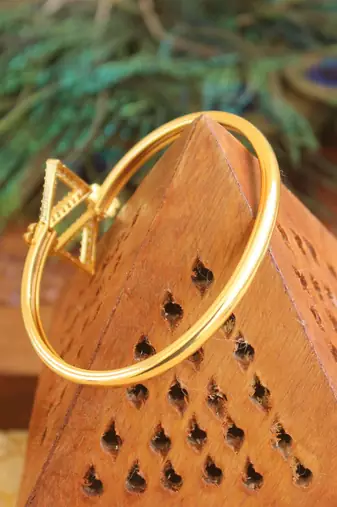 Gold platted cz designer kada
