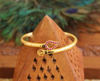 Gold platted cz designer kada 1