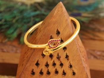 Gold platted cz designer kada 2
