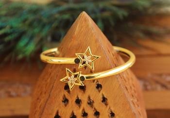 Gold platted cz designer kada 1