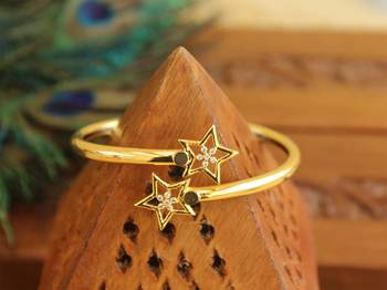 Gold platted cz designer kada 2