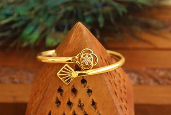 Gold platted cz designer kada 1