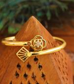 Gold platted cz designer kada