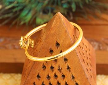 Gold platted cz designer kada 2
