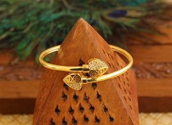 Gold platted cz designer kada 1
