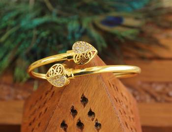 Gold platted cz designer kada 2