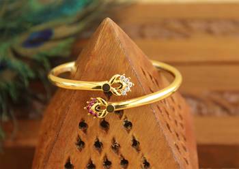 Gold platted cz designer kada 1