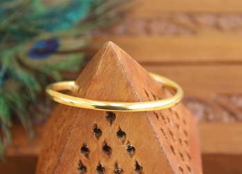 Gold platted cz designer kada 2