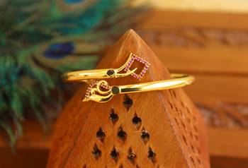 Gold platted cz designer kada 1