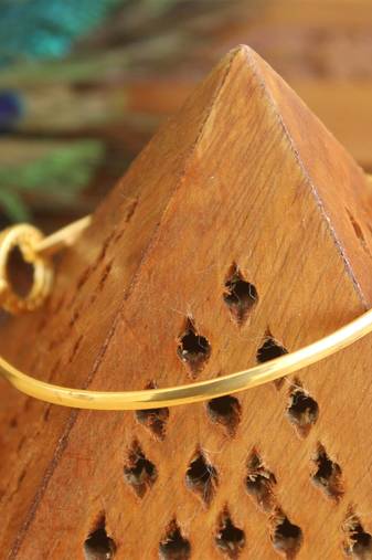 Gold platted cz designer kada