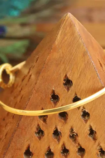 Gold platted cz designer kada
