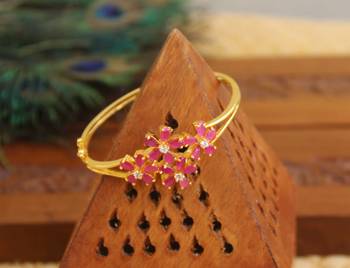 Gold platted cz kada 2
