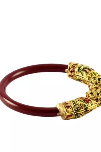 Extra Large Size Brass And Acrylic Bangle