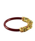 Extra Large Size Brass And Acrylic Bangle