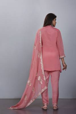 Premium viscose and jacquard butta zari with embroidered salwar suit 2