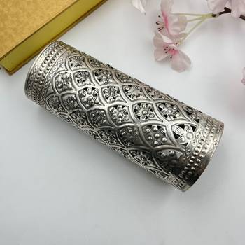 Silver oxidized beautiful classy look indian hand cuff antique rajasthani boho tribal hand jewelry for women jewelry 1