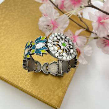 Multicolor beautiful handmade stone bracelet for women indian handmade boho oxidised indian hand bangles gift for her 1