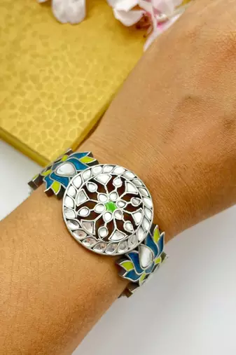 Multicolor beautiful handmade stone bracelet for women indian handmade boho oxidised indian hand bangles gift for her