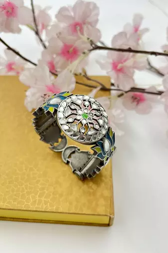 Multicolor beautiful handmade stone bracelet for women indian handmade boho oxidised indian hand bangles gift for her