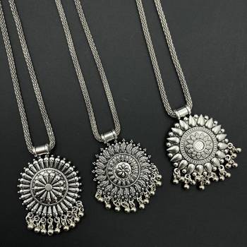 Oxidized handmade silver plated ghungroo necklace combo set of 3 indian beautiful traditional ethnic wear unique design 1