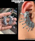 Oxidized silver beautiful handmade bugadi for women indian unique designed traditional jewelry silver plated jewelry